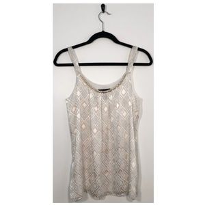 White House Black Market Chain Blouse Tank Top